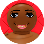 Saved the World badge icon from Lift a Karen: a smiling character against a red quilted background